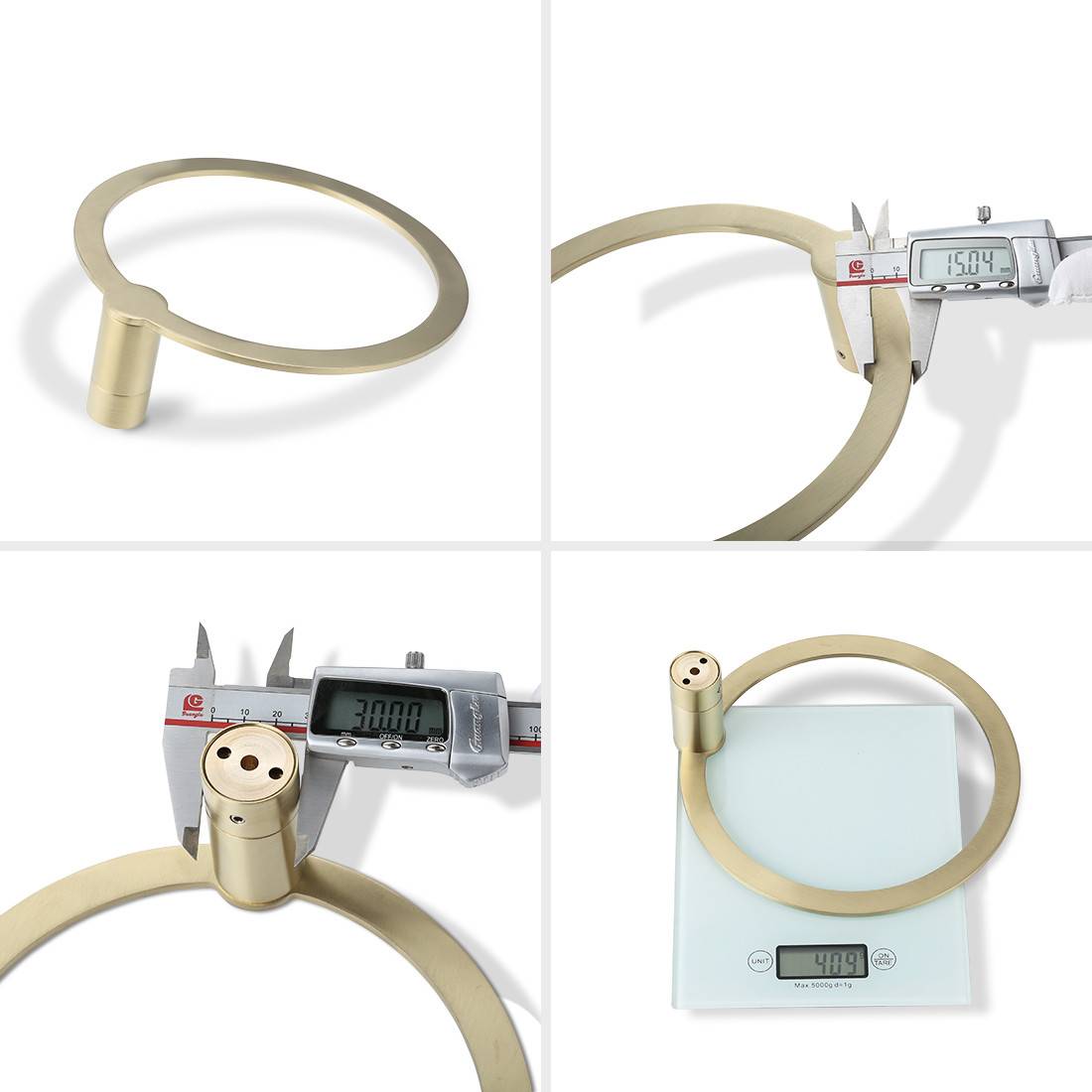 Crochets porte-serviettes ARCORA en or brossél 6 1 ARCORA 4020101BGD Crochets à serviette en or brossé 3