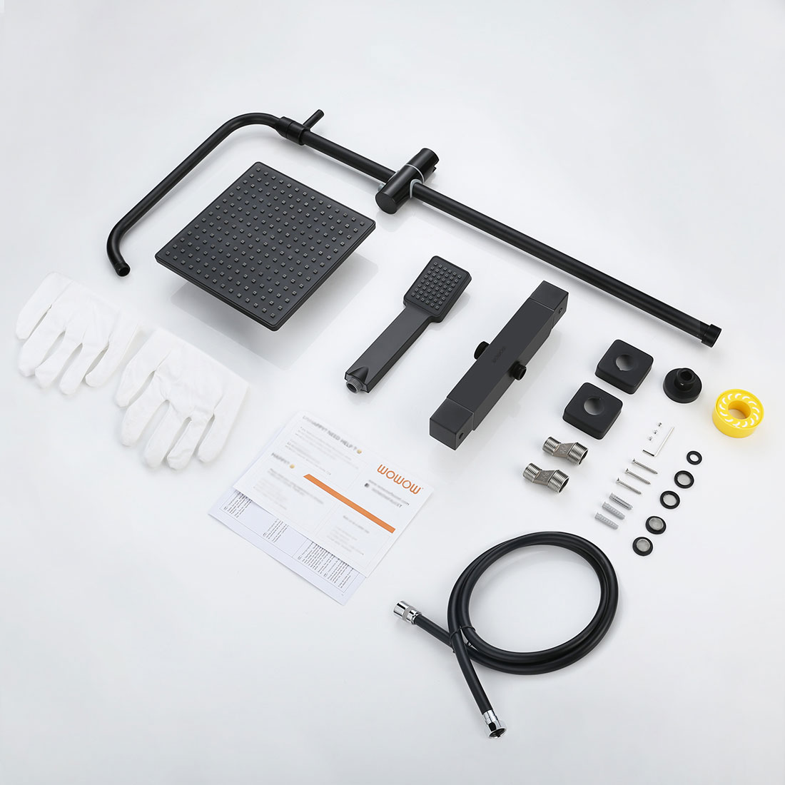 Ensemble de douche thermostatique noir avec douche à main 14 2 3090100D ARCORA Ensemble de douche thermostatique noir avec douche à main 6