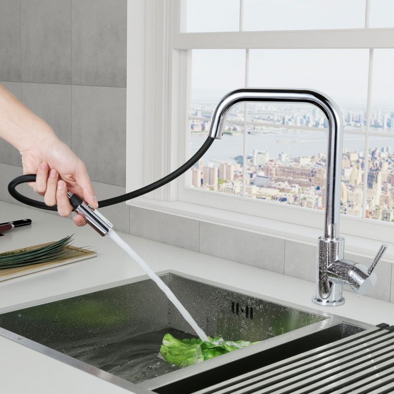 ARCORA Cuisine Miteur Douchette Chrome 12 2 ARCORA 2310400C Robinet de cuisine avec pulvérisateur extractible High Arc Chrome 5