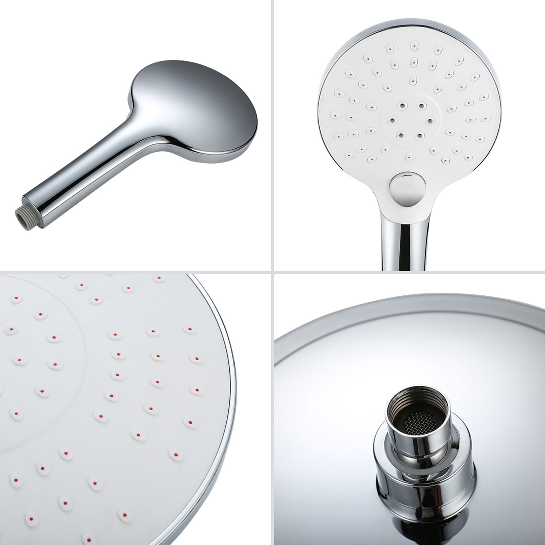 Arcora Système de douche thermostatique chromé avec douche à effet pluie 10 hauteur mitigeur douche