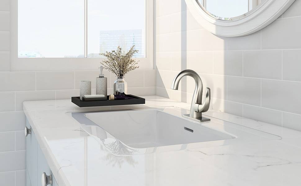 ARCORA Robinets de vasque de salle de bain Nickel brossé 8 4 2321501 Robinets de vasque de salle de bain Nickel brossé 2