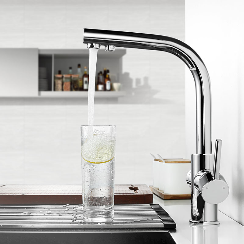ARCORA Robinet Cuisine Douchette Rabattable Chrome 6 5 ARCORA Kitchen Faucet Drinking Water Lever 3 in 1 Mixer Tap With Filter System 2