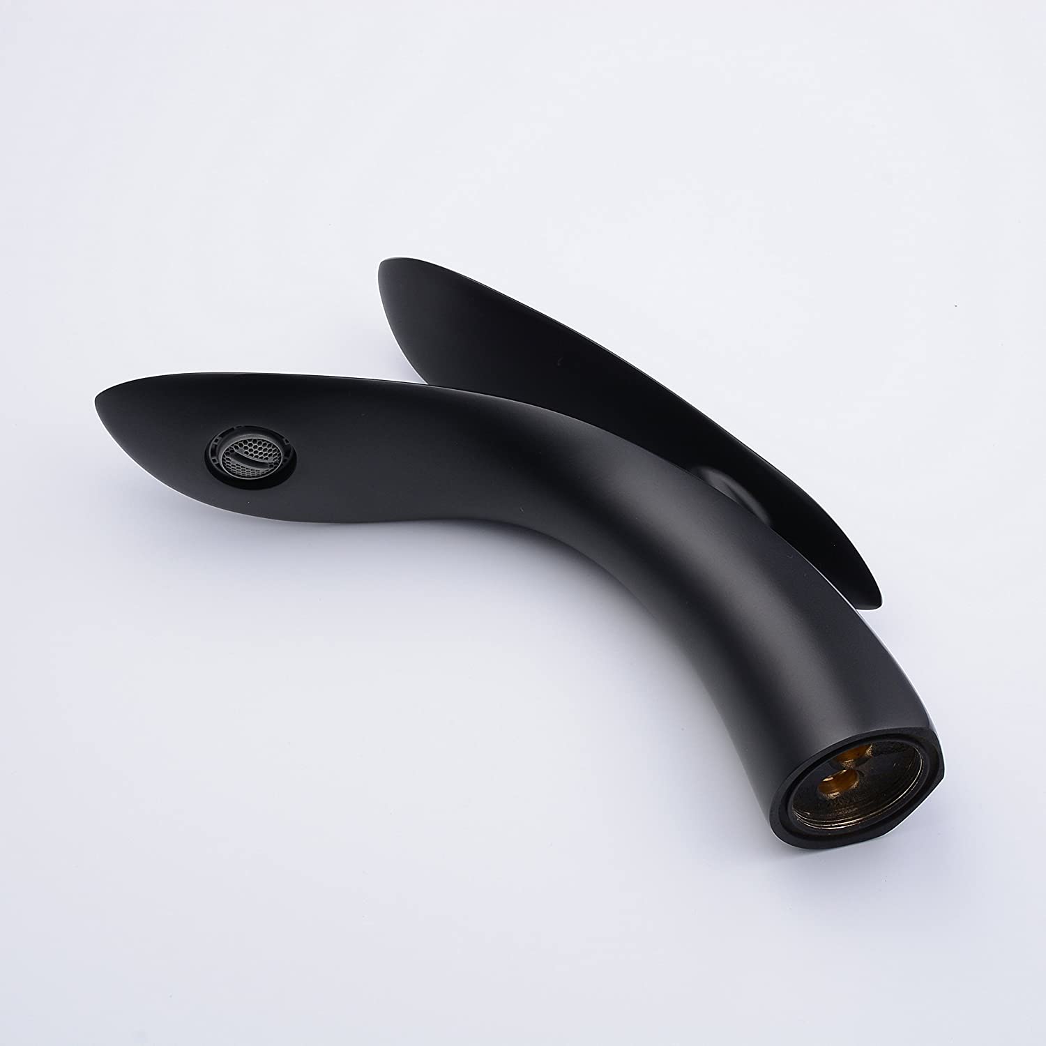 Robinet de lavabo Robinet de salle de bain Mitigeur de lavabo Robinet de salle de bain Robinet de lavabo Mitigeur monocommande, Design élégant Noir mat 12 Robinet de salle de bain