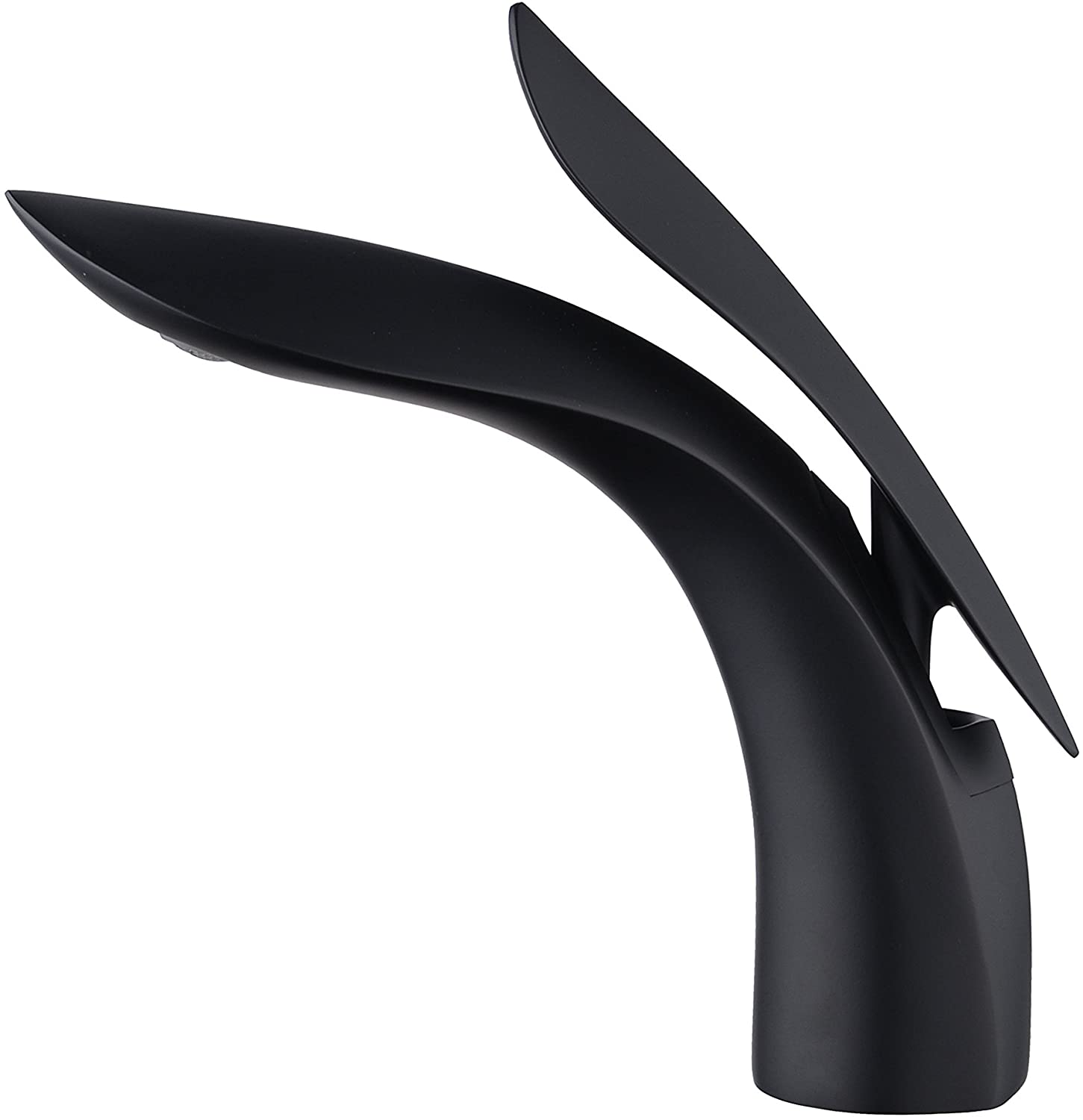 Robinet de lavabo Robinet de salle de bain Mitigeur de lavabo Robinet de salle de bain Robinet de lavabo Mitigeur monocommande, Design élégant Noir mat 4 10 Mischbatterie Badarmatur Waschbeckenamatur EinhebelmischerElegant Design Matt schwarzBeelee BL8801B