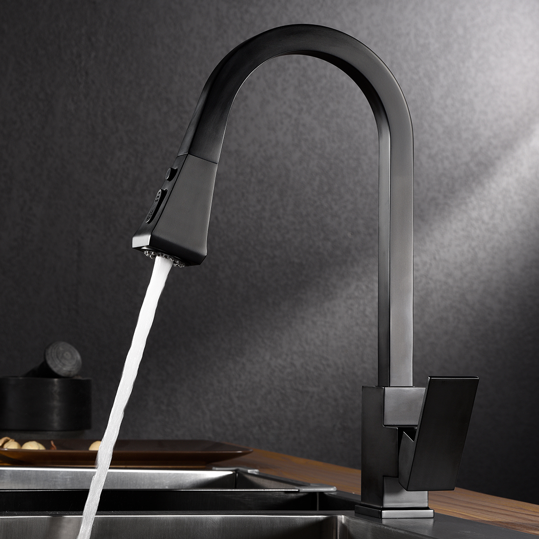 Robinet de cuisine carré noir 8 主图3 1