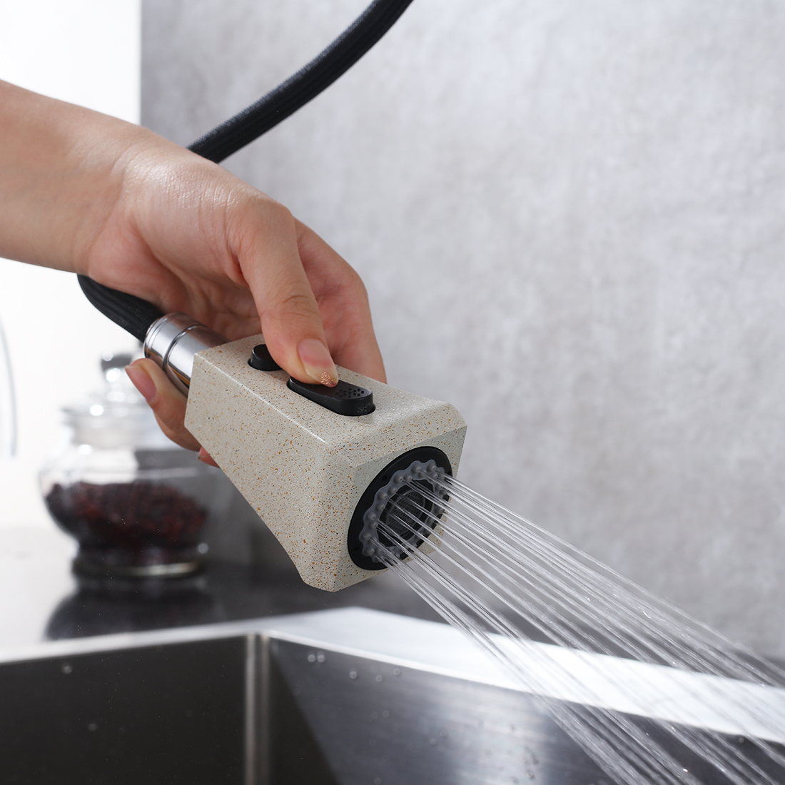 Arcora Robinet de cuisine en blé avec pulvérisateur à arc élevé 12 主图6