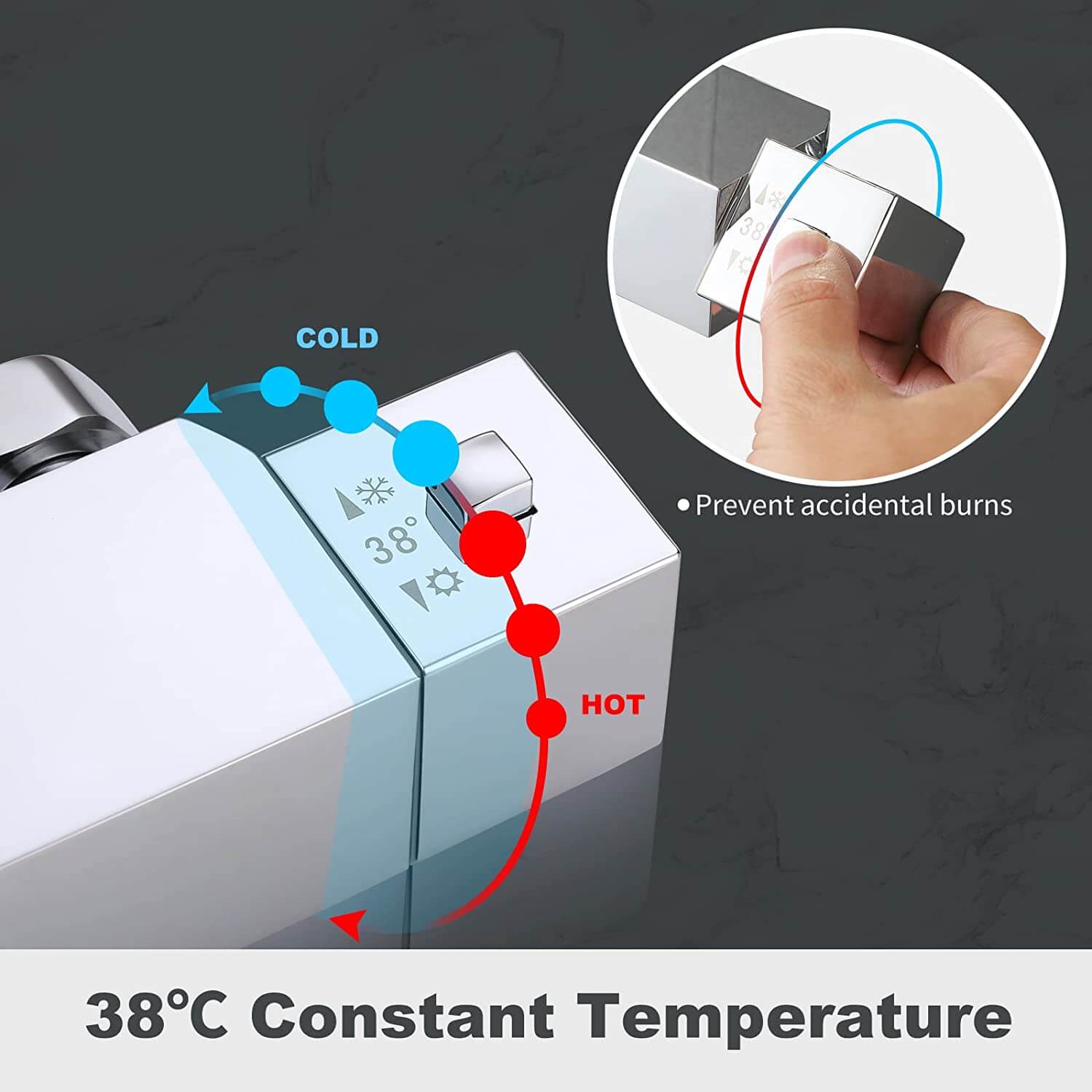 ARCORA Colonne de Douche Thermostatique Acier Inoxydable Chromé 10 colonne de douche thermostatique
