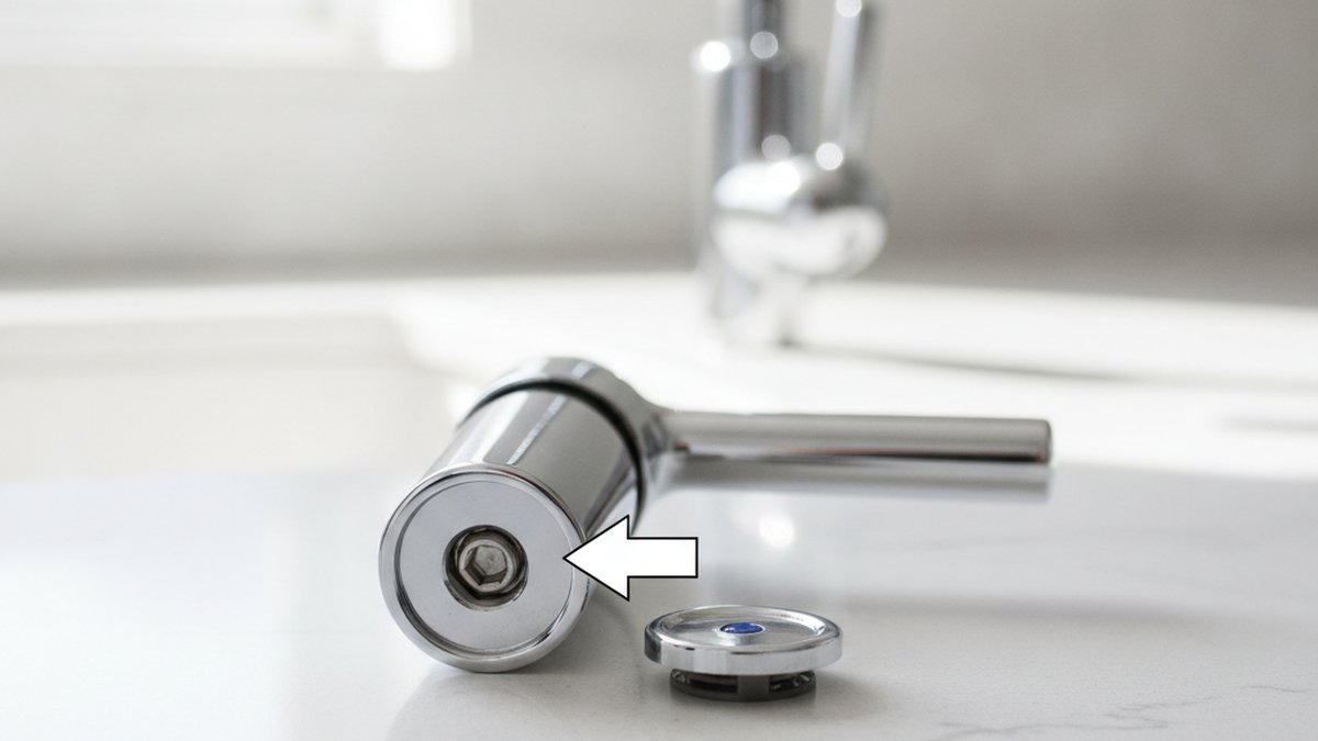 What Size Is a Kitchen Faucet Handle Replacement Screw, and How Do You Get It Loose? 2 kitchen faucet handle replacement screw