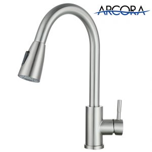 ARCORA Robinet Cuisine Rétractable Nickel Brosse