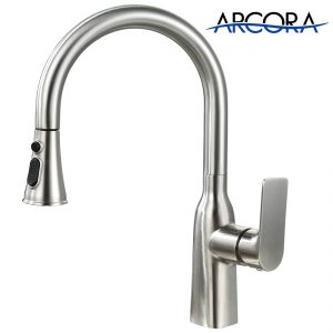 ARCORA Robinet Cuisine Mitigeur Nickel Brossé