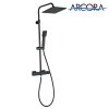 2 3090100D ARCORA Ensemble de douche thermostatique noir avec douche à main 1