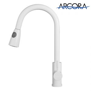 ARCORA Robinet De Cuisine Rabattable Blanc