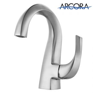 ARCORA Robinets de vasque de salle de bain Nickel brossé