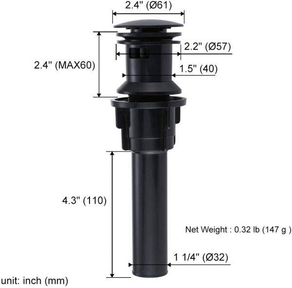 4 ARCORA X3002B Bouchon de vidange escamotable noir 4