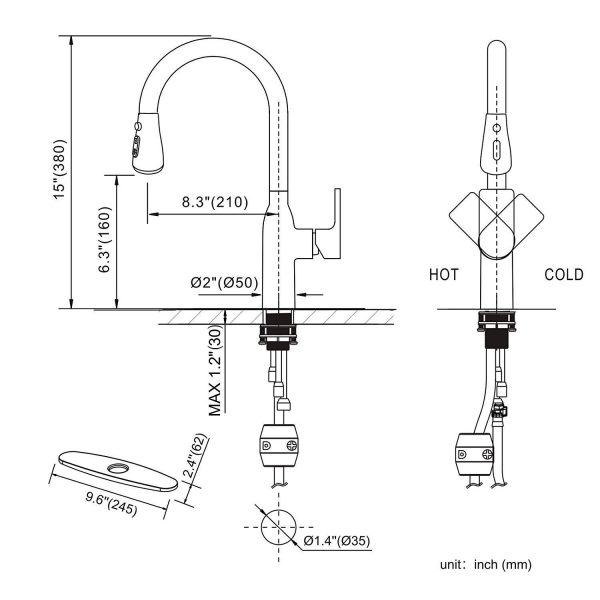 6 2320201B Robinet de salle de bain avec bec pivotant 4