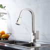 ARCORA Kitchen Sink Faucets Square Pull Down Brushed Nickel 2