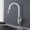 5 White Kitchen Faucet With Pullout Spray 2