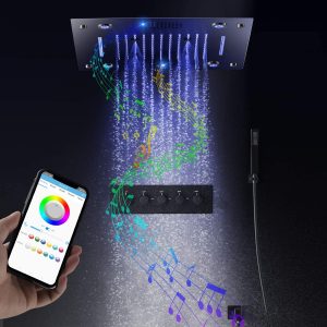 Systèmes de douche Music LED Valve de douche chaude et froide à 5 fonctions
