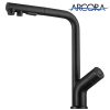 Modern Kitchen Faucet with Pull Out Multi Flow Sprayer Matte Black 3