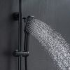 Thermostatic Shower Fixture Wall Mount Matte Black Stainless Steel 2 Function with Hand Sprayer 4
