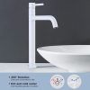 arcora single handle white bathroom vessel sink faucet 7