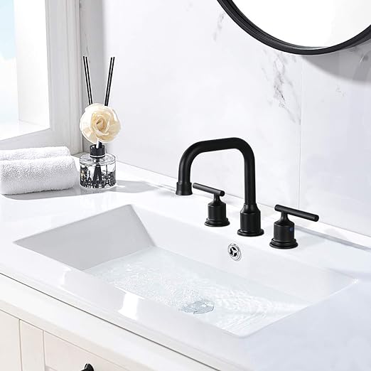 modern 8 inch Widespread 3 Hole Bathroom Faucet with 2 Handles