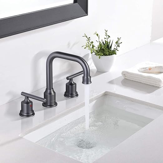 modern 8 inch Widespread 3 Hole Bathroom Faucet with 2 Handles1