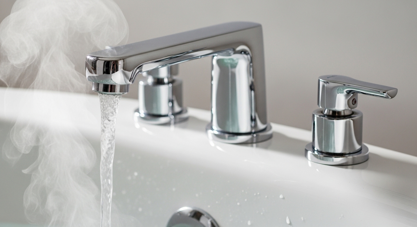 bathtub faucet turned off but hot water still running