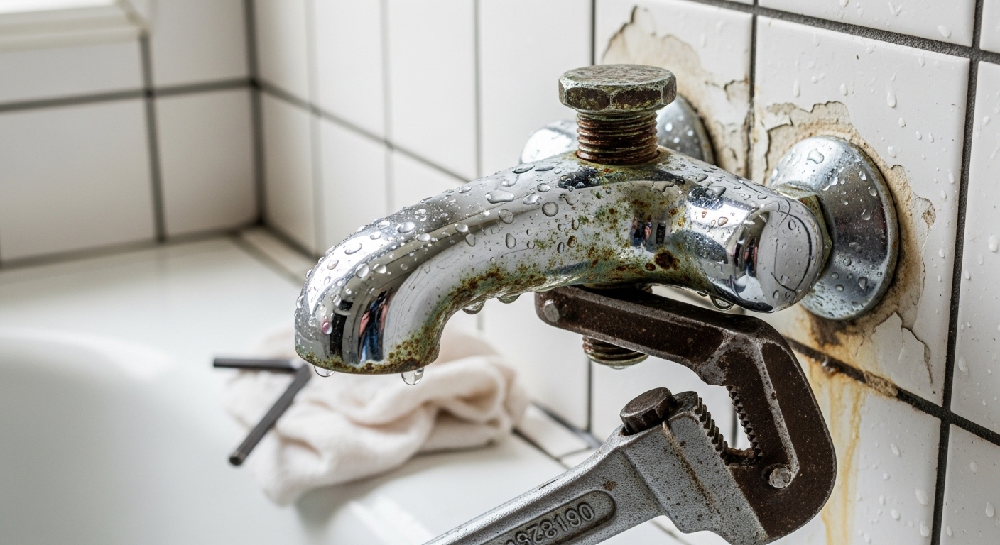 how to remove old faucet from tub