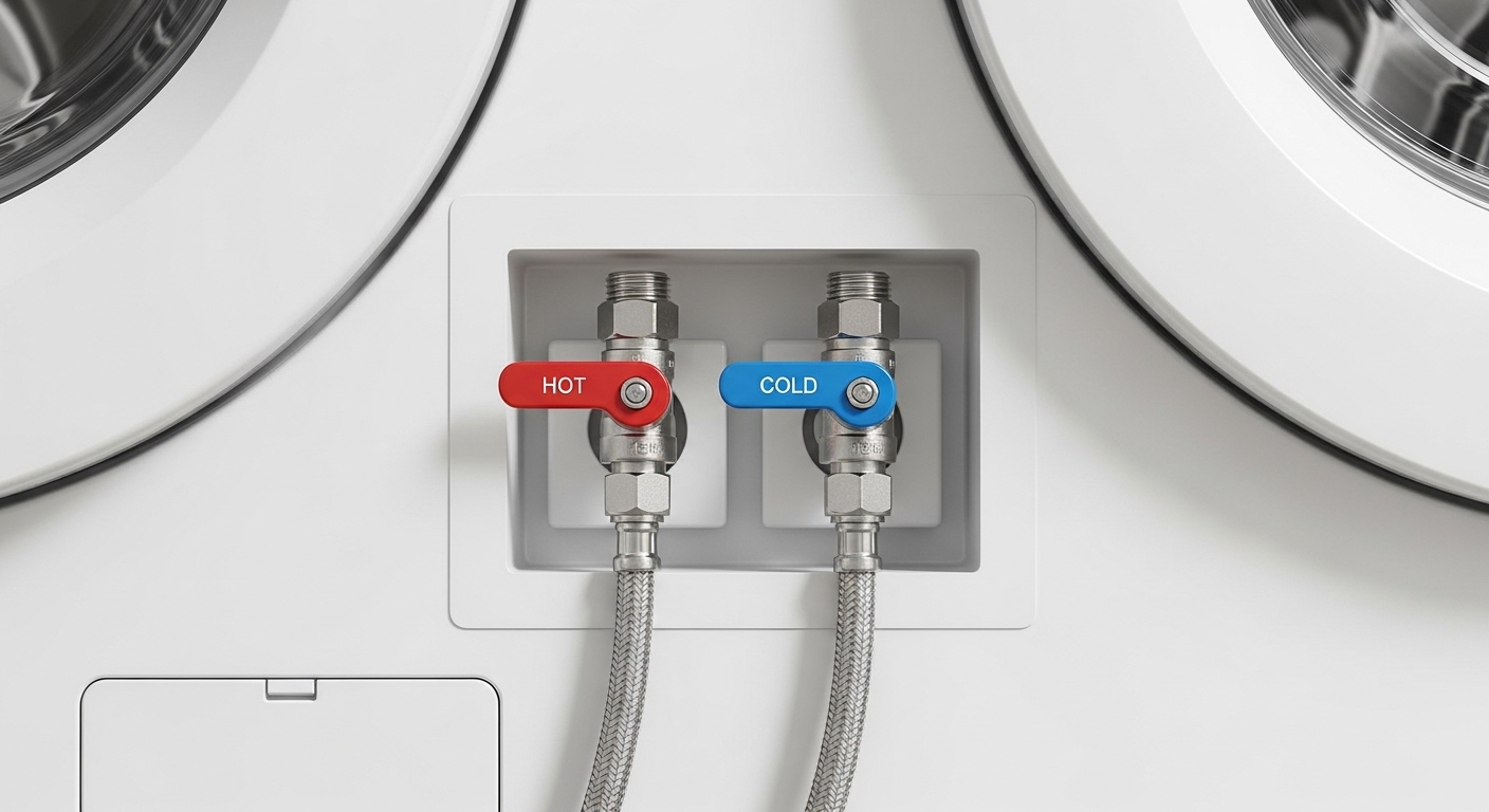 washer faucet on or off